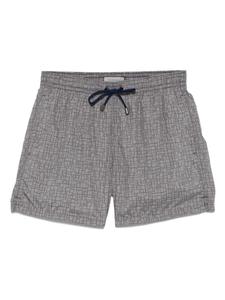 Плавки-шорты с графическим принтом Canali, серый