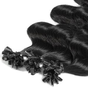 Накладные волосы bonding extensions premium echthaar #4/0 mittelbraun 0,8g Hair2Heart, 40cm, количество 25 шт.