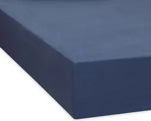 Простыня Dream Sleep из тонкой фланели на резинке 100x220 см темно-синего цвета Traumschlaf