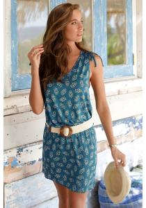 LASCANA Женское платье с разноцветным принтом, цвет teal print