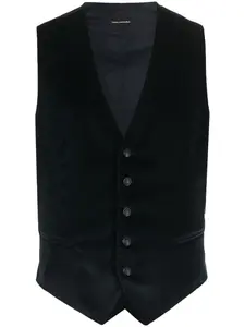 Однобортный жилет со вставками Tagliatore, синий