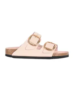 Кожаные сандалии с крупными пряжками Birkenstock, розовый
