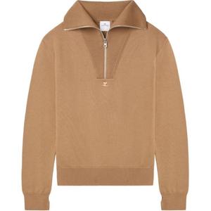 Свитер из шерсти с вышитым логотипом Courrèges COURREGES, желтый