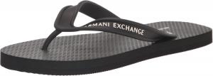 Мужские шлепанцы Armani Exchange с логотипом, черный
