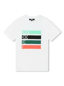Футболка в полоску Dkny Kids, белый