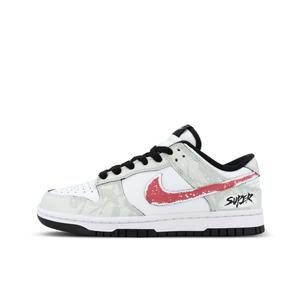 Nike Кроссовки для скейтбординга Dunk Low Panda, City Phantom Low унисекс серо-белые