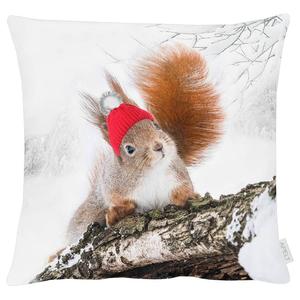 Декоративная подушка Apelt 3702, ткань - белый / серый / красный