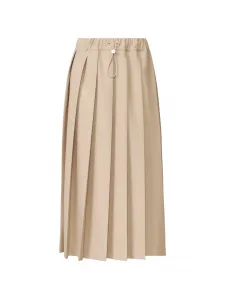 Плиссированная миди-юбка на кулиске Fabiana Filippi, нейтральный
