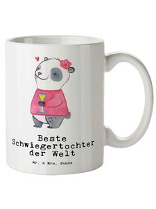 Кружка XL Panda Лучшая невестка в мире... белого цвета Mr. & Mrs. Panda