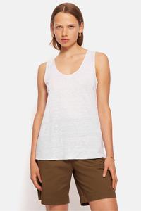 Жилет из льна, 100% хлопка Jigsaw, белый