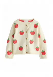 Кардиган прямого кроя Next, Ecru Strawberry