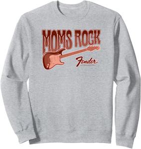 Толстовка Fender Mother's Day Moms Rock Sunburst Strat Poster, серая
