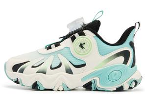 Низкие детские повседневные кроссовки Белый Голубой для детей 3-7 лет QIAODAN, Цвет: Слоновая Кость/Лазурный