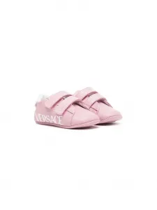 Кроссовки на липучках с логотипом Versace Kids, розовый