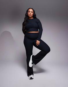 4505 Curve, мягкий на ощупь, укороченный жакет с длинными рукавами, черного цвета