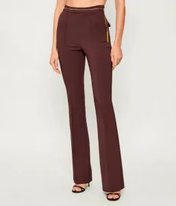 Брюки flare fit Elisabetta Franchi, бордовый