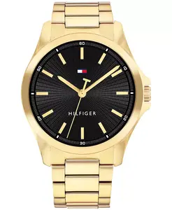 Мужские часы на стальном браслете Quartz Gold Tone, 42 мм Tommy Hilfiger