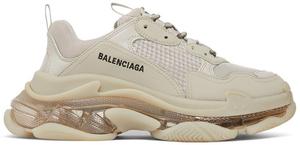 Кроссовки Balenciaga Wmns Triple S Sneaker 'Clear Sole - Beige', коричневый