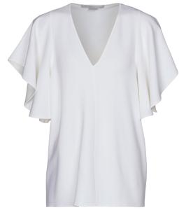 Топ Mallory из эластичного кади Stella McCartney, белый