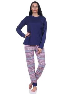 Пижама NORMANN langarm Bündchen Ethnolook, темно-синий