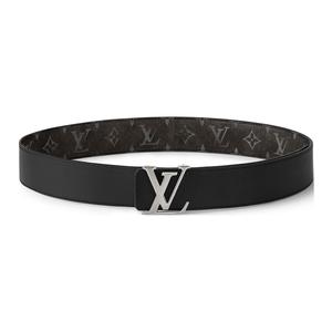 Кожаный ремень мужской ширина 4 см LOUIS VUITTON, черный