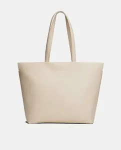 Сумка-тоут TH светло-бежевого цвета с логотипом Tommy Hilfiger