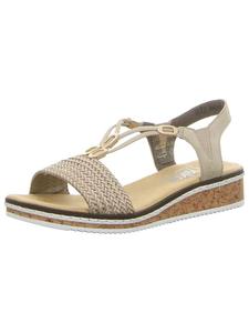 Сандалии на плоской подошве rieker, бежевый