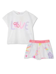 Billieblush комплект из футболки и шортов с принтом, белый
