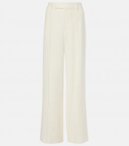 Широкие брюки Weyes из двойного крепа Proenza Schouler, слоновая кость