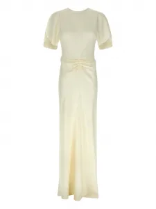 Платье с драпировкой от Изабеллы Victoria Beckham, нейтральный