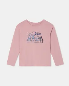 Детская футболка с длинным рукавом и декоративным шнурком Kids El Corte Inglés, розовый