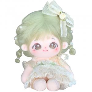 Плюшевая кукла Sweet Pea Bud Cotton с каркасом, высота 20 см, длина 220 мм COTTON PLANET, sweet bean bud (without baby clothes)