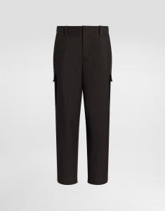 Брюки из меланжевой шерсти Dolce & Gabbana, коричневый