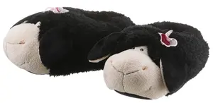 Nici плюшевые тапочки "JOLLY", со сладкими цветами, черный