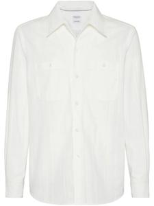 Рубашка Brunello Cucinelli из хлопка, белый