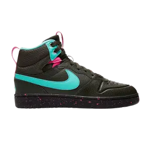 Кроссовки Nike Court Borough Mid 2 Boot GS 'Miami Vice', черный