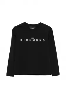 Футболка с длинными рукавами и логотипом John Richmond Junior, черный