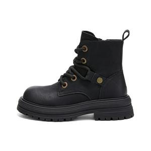 KEKAFU Черные женские короткие мартинсы, цвет Black