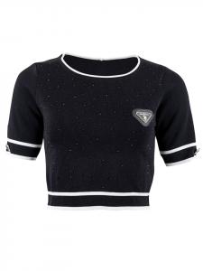 Черный вязаный свитер Принцесса Roberto Geissini