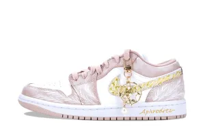 Jordan Кроссовки Air 1 с амортизацией, противоскользящие и износостойкие, низкие, винтажные, унисекс, розовое золото, цвет Pink Gold