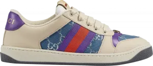 Кроссовки Gucci Wmns Screener Blue GG Lamé, синий