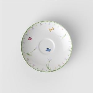 Блюдце для кофейной чашки Villeroy & Boch Colourful Spring, 14,8 см, белый/зеленый