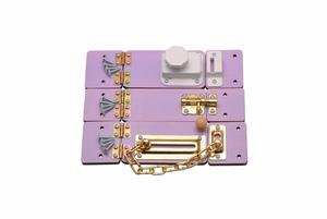 Лавандовый комплект дверок с защелками для пульта управления. Zabawki Sensoryczne