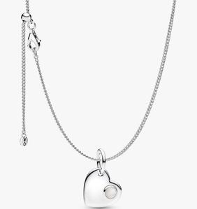 Ожерелье с подвеской Pandora June Birthstone Heart, 2 предмета, серебро