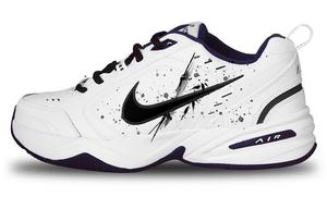 Кастомизированные кроссовки Nike Air Monarch 4 Chunky Sneakers Unisex, черный/белый