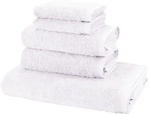 Набор полотенец Möve "Basic", (комплект, 5 шт., 2 гостевых полотенца 30х50 см - 2 полотенца для рук 50х100 см - 1 банное полотенце 80х150 см), высочайшего качества махровые полотенца (5 шт.), белый