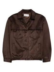 Куртка из искусственной замши Hester на пуговицах The Frankie Shop, коричневый