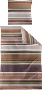 Постельное белье из сатина Мако - 135 x 200 см - Ржаво-коричневый - Застежка-молния Irisette GmbH & Co. KG