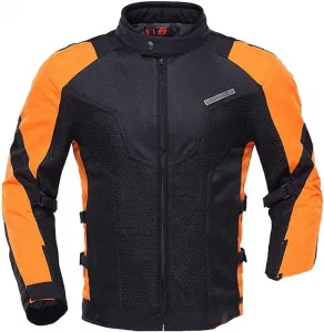 Дышащая мотоциклетная куртка Chaqueta для мужчин, сетчатая, с возможностью снятия защитных вставок, 183 Orange Jacket