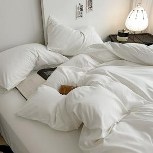 AVIVI Комплект постельного белья 4 предмета, простыня на резинке 180 см, пододеяльник 220x240 см